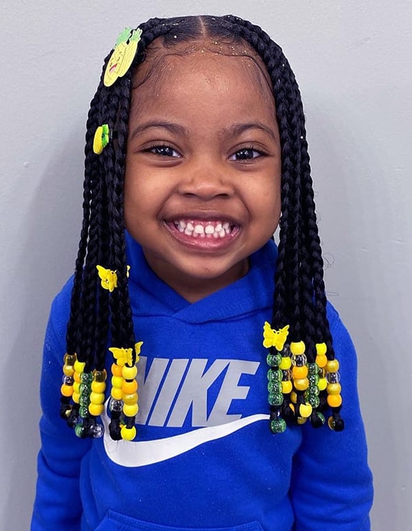 Kiddies Hairstyles with Beads