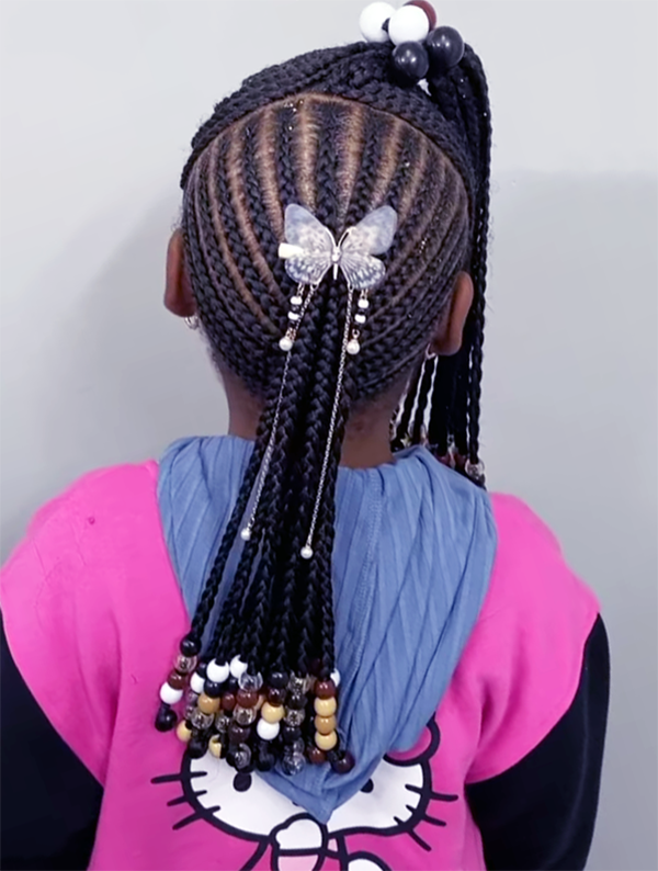 Kiddies Hairstyles with Beads