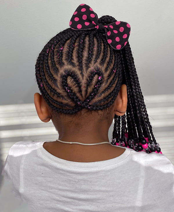 Braids with beads, cowry shells, and more