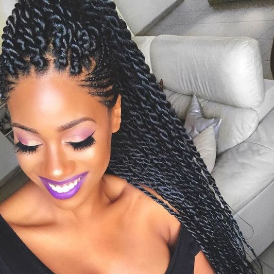 Senegalese Twists Up-do
