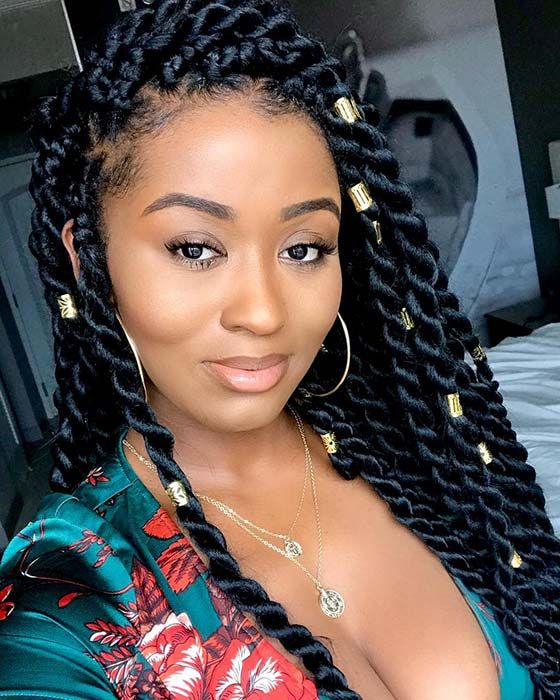 Senegalese Twists Up-do