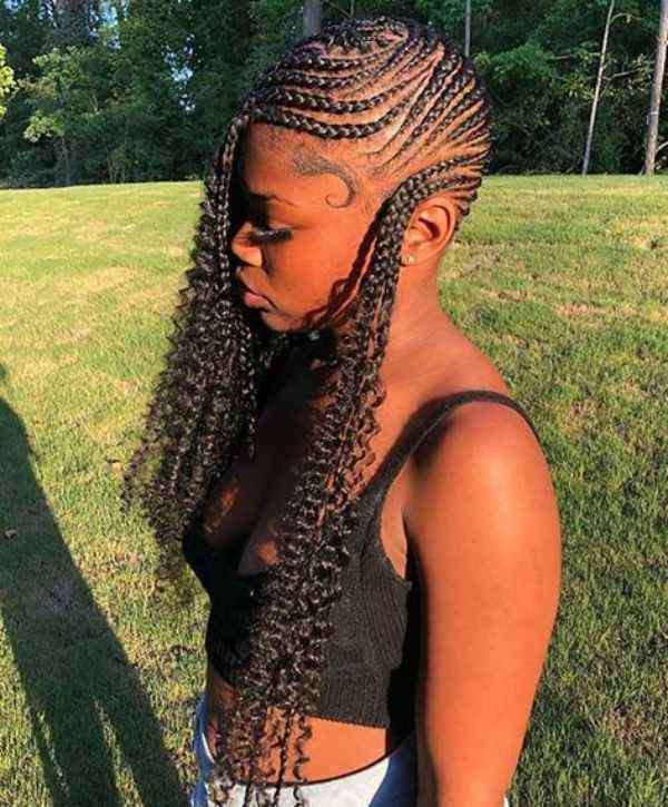 lemonade braids with curls