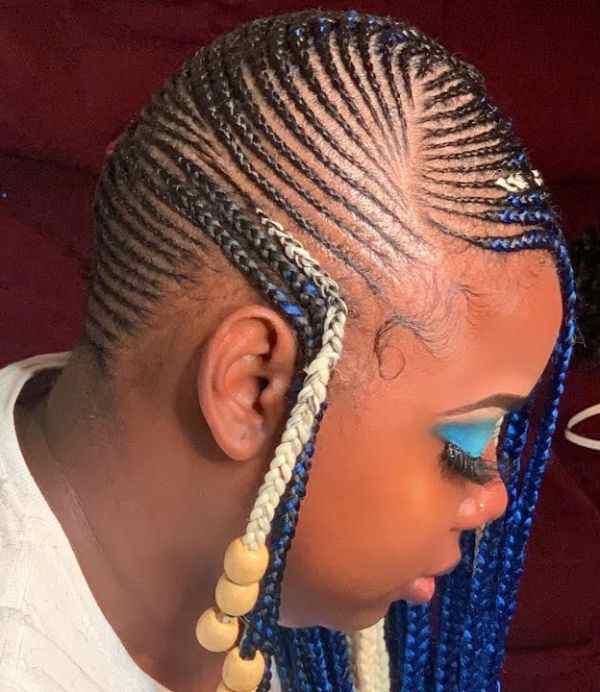 lemonade braids with beads