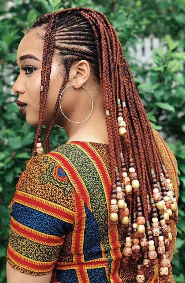 lemonade braids with beads