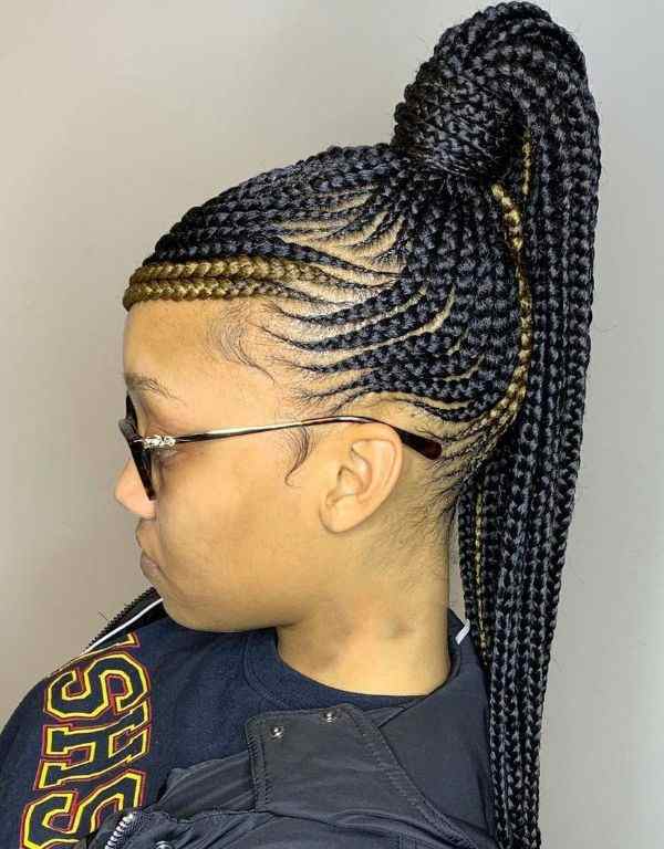 lemonade braids ponytail