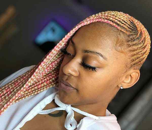 lemonade braids with color