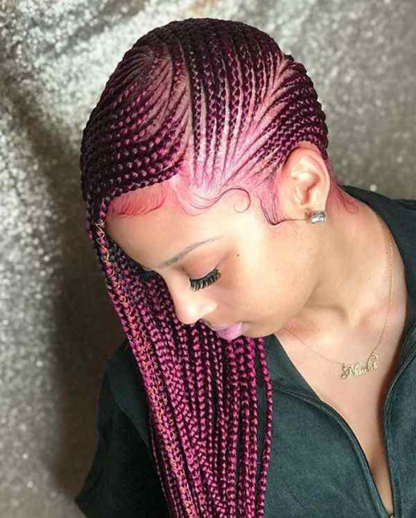 lemonade braids with color