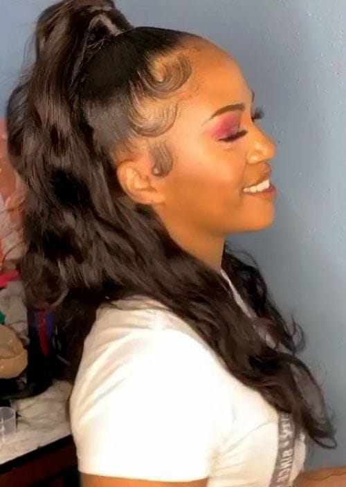 Half Ponytail with Waves