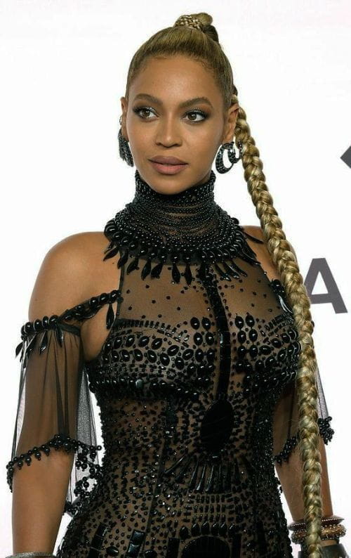 Beyoncé with Long Blonde Indian Braid