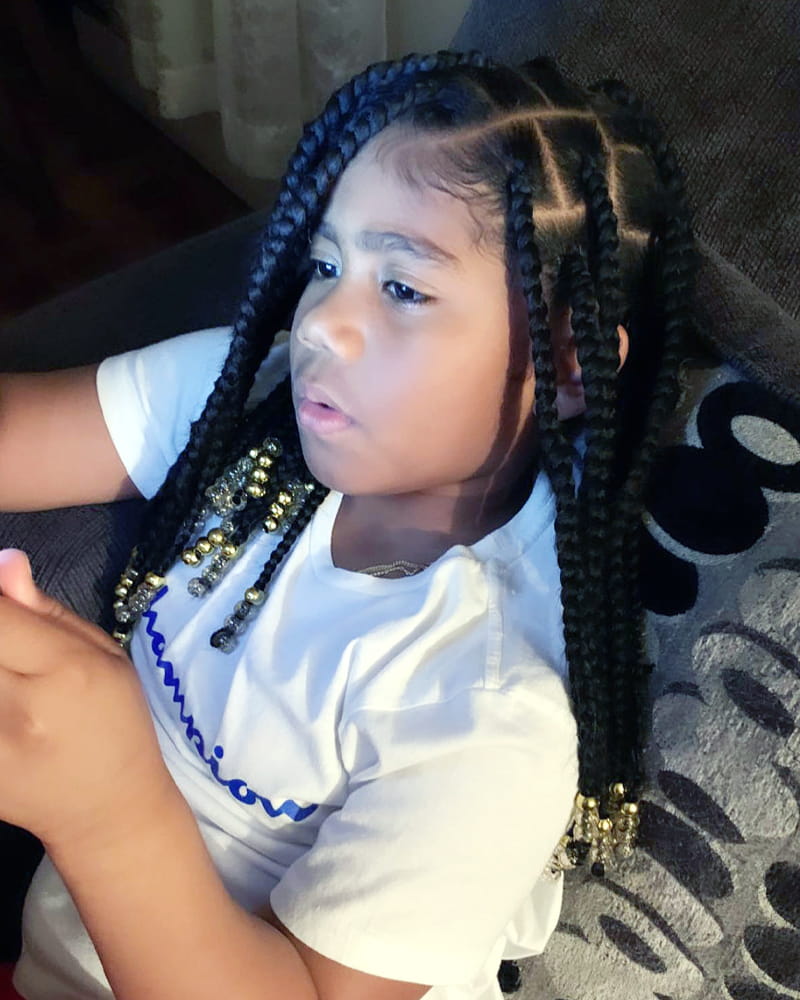 Thicker Braids and Golden Beads