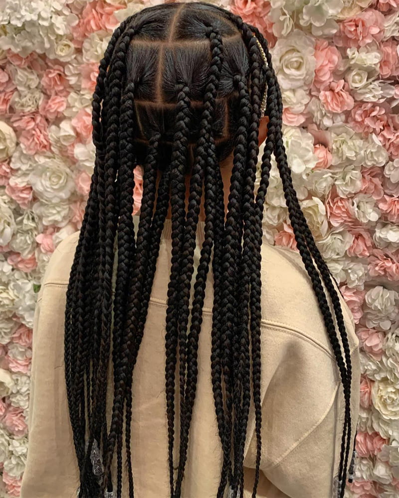 Long Box Braids Styles for Black Little Angels