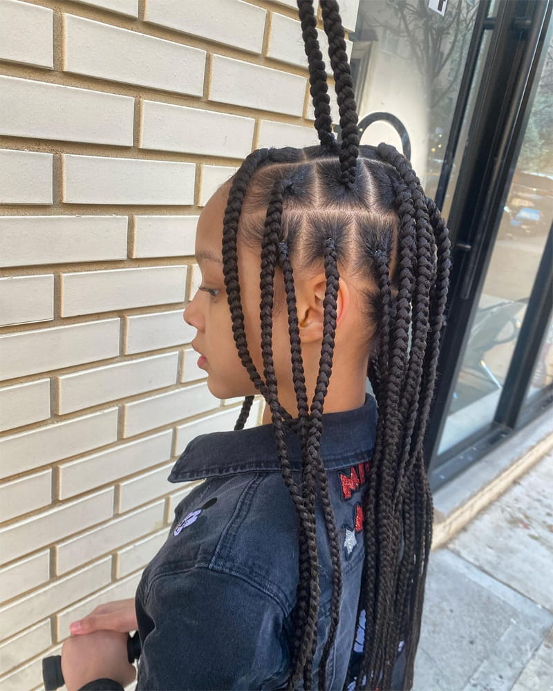 Kids Box Braids Style