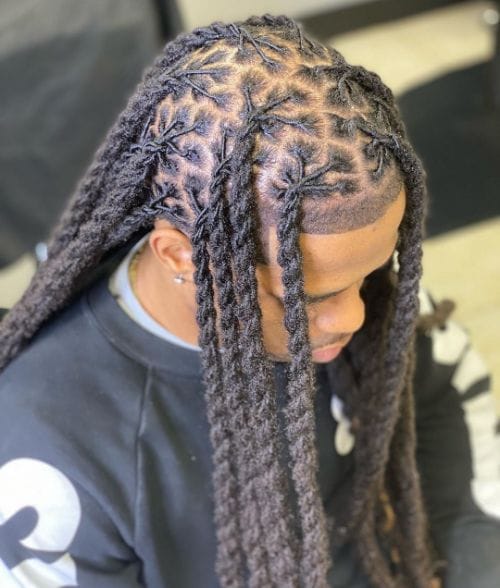 Starter Locs with Braids or Plaits