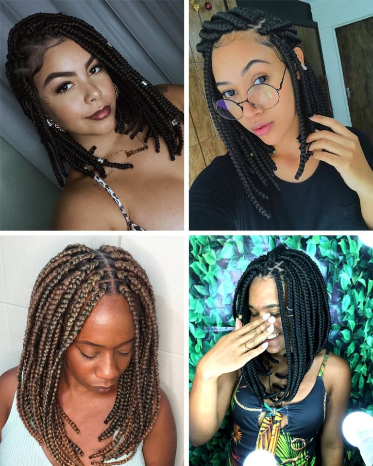 Jumbo Box Braids Styles || Nuts and Bolts || Styles and Tutorial ...