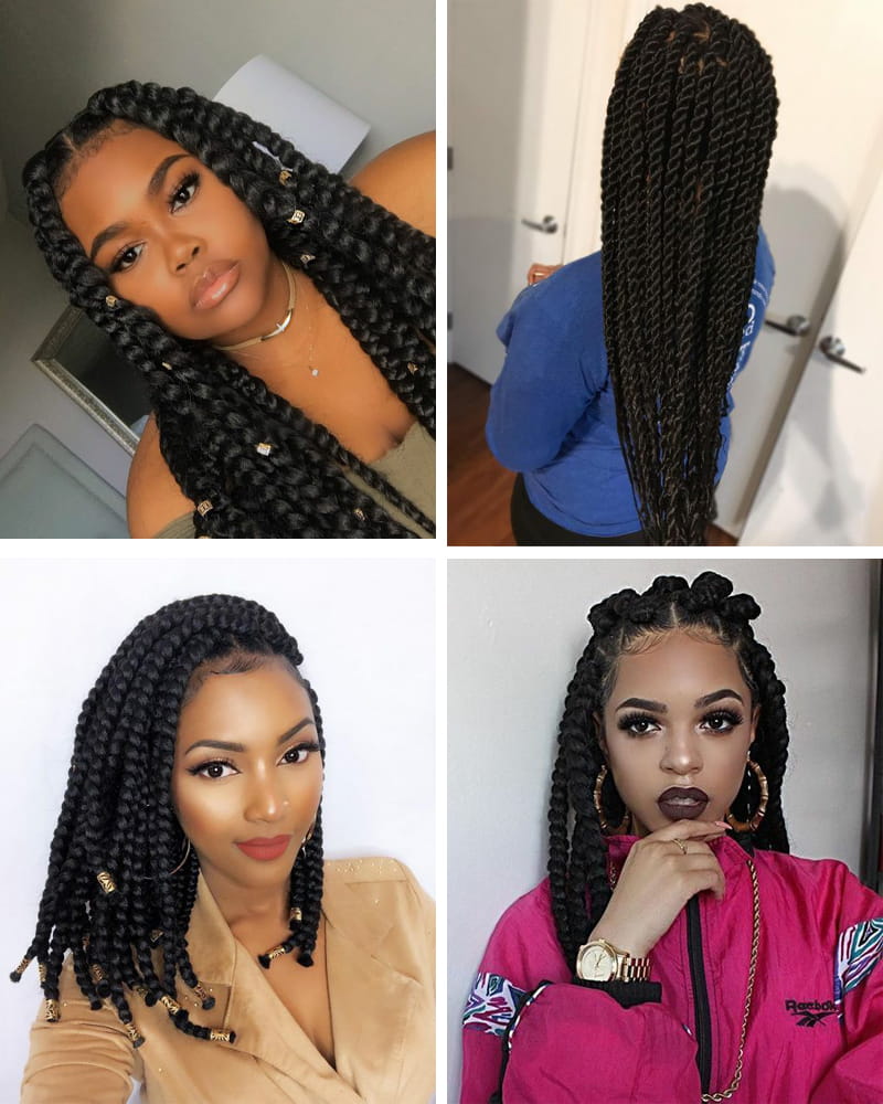 Twisted Jumbo Box Braids