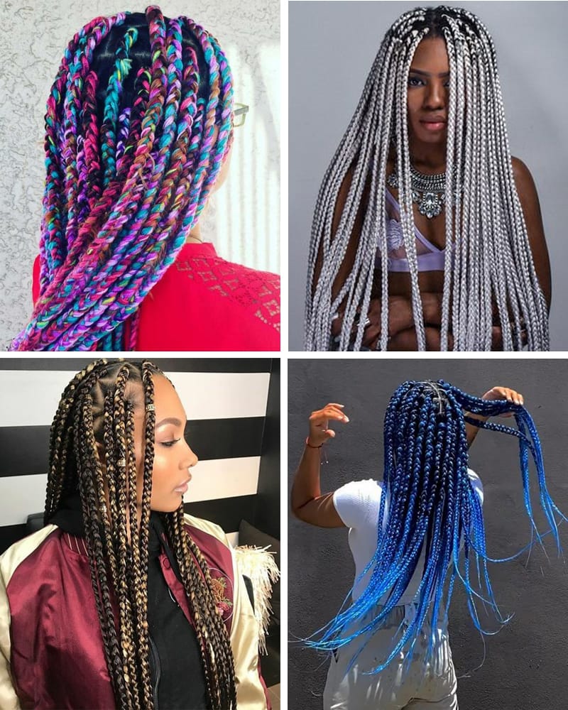 Jumbo Box Braids with Trendy Touch