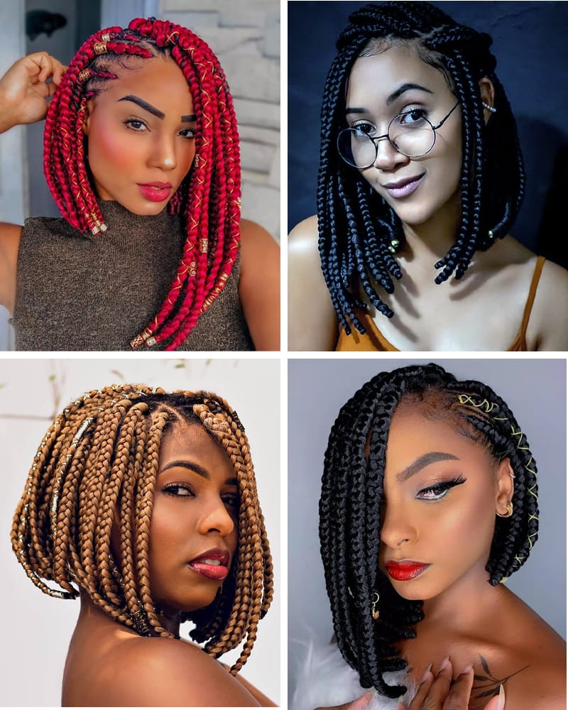 Asymmetrical Bob Braids