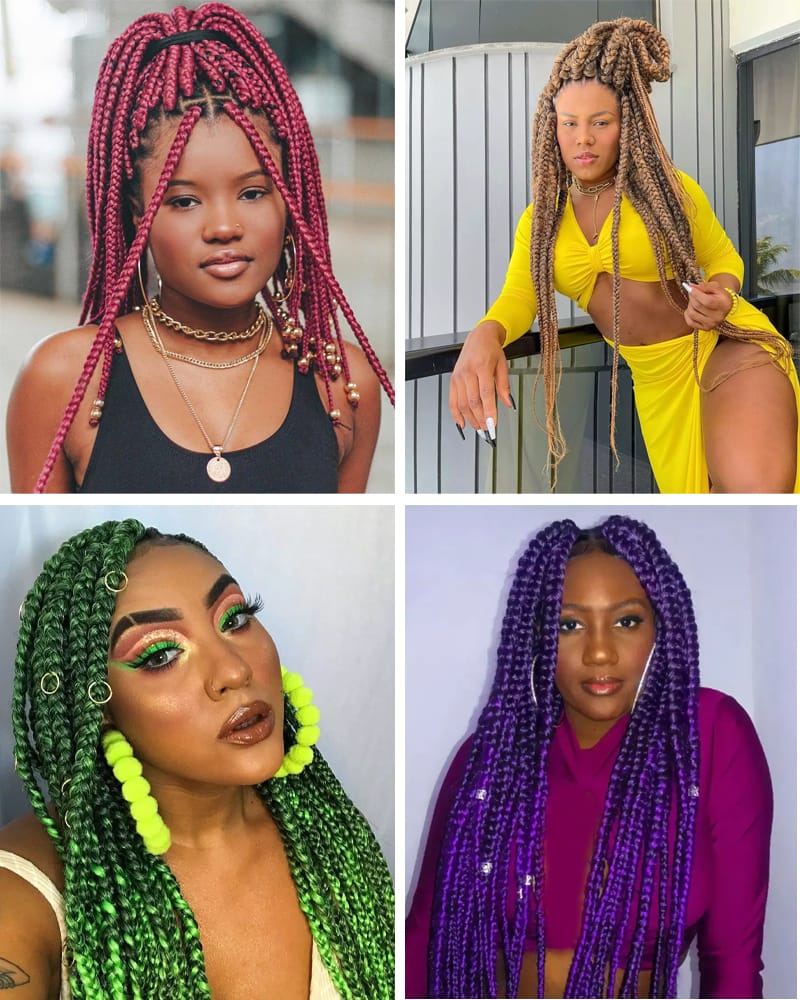 Put Some Color to Your Box Braids