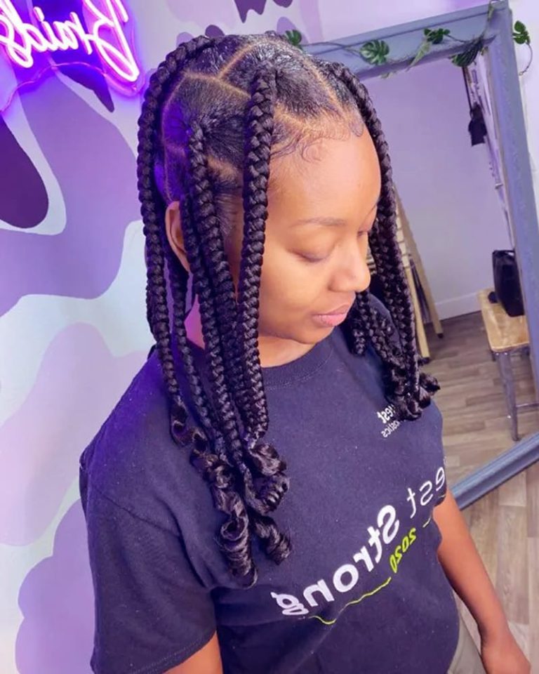 Jumbo Box Braids Styles Nuts and Bolts Styles and Tutorial