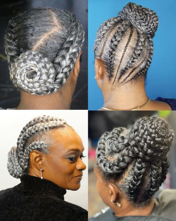 Braided Buns for Dark Women