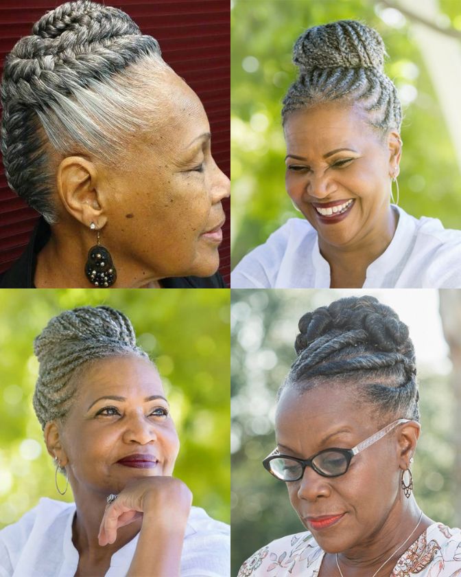 Braided Updo for Older Women