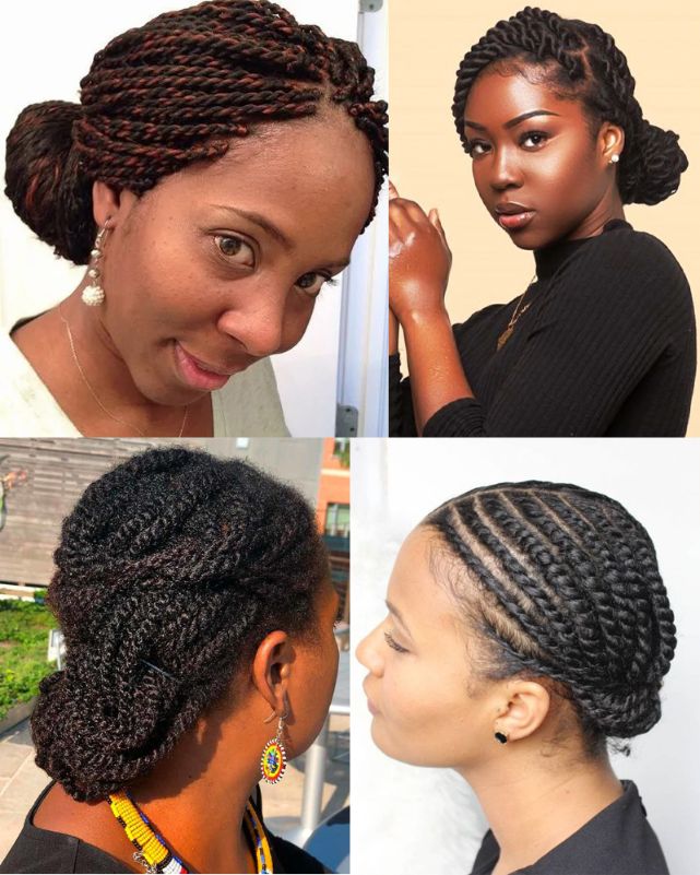 Low Bun Senegalese Twists