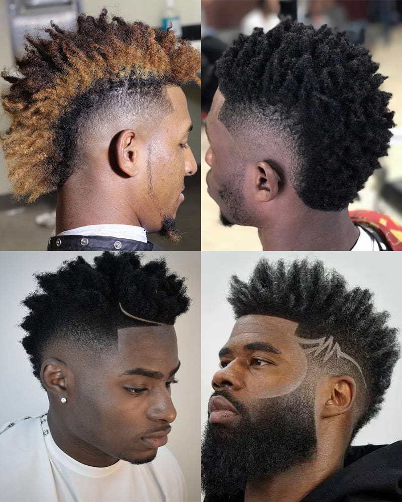 Spiky Burst Fade Mohawk Hairstyles