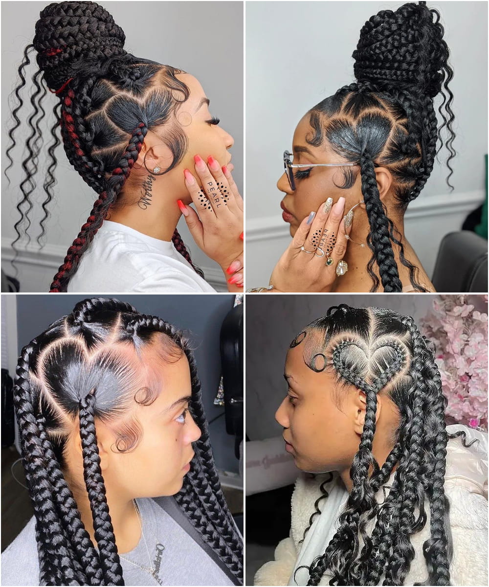 Love-Triangle Bohemian Box Braids