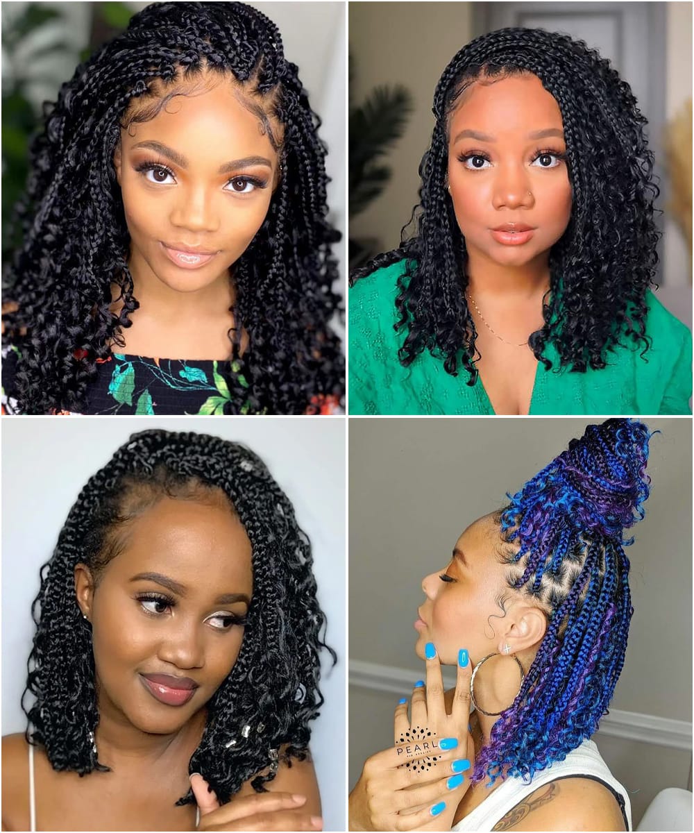 Short Bohemian Box Braids