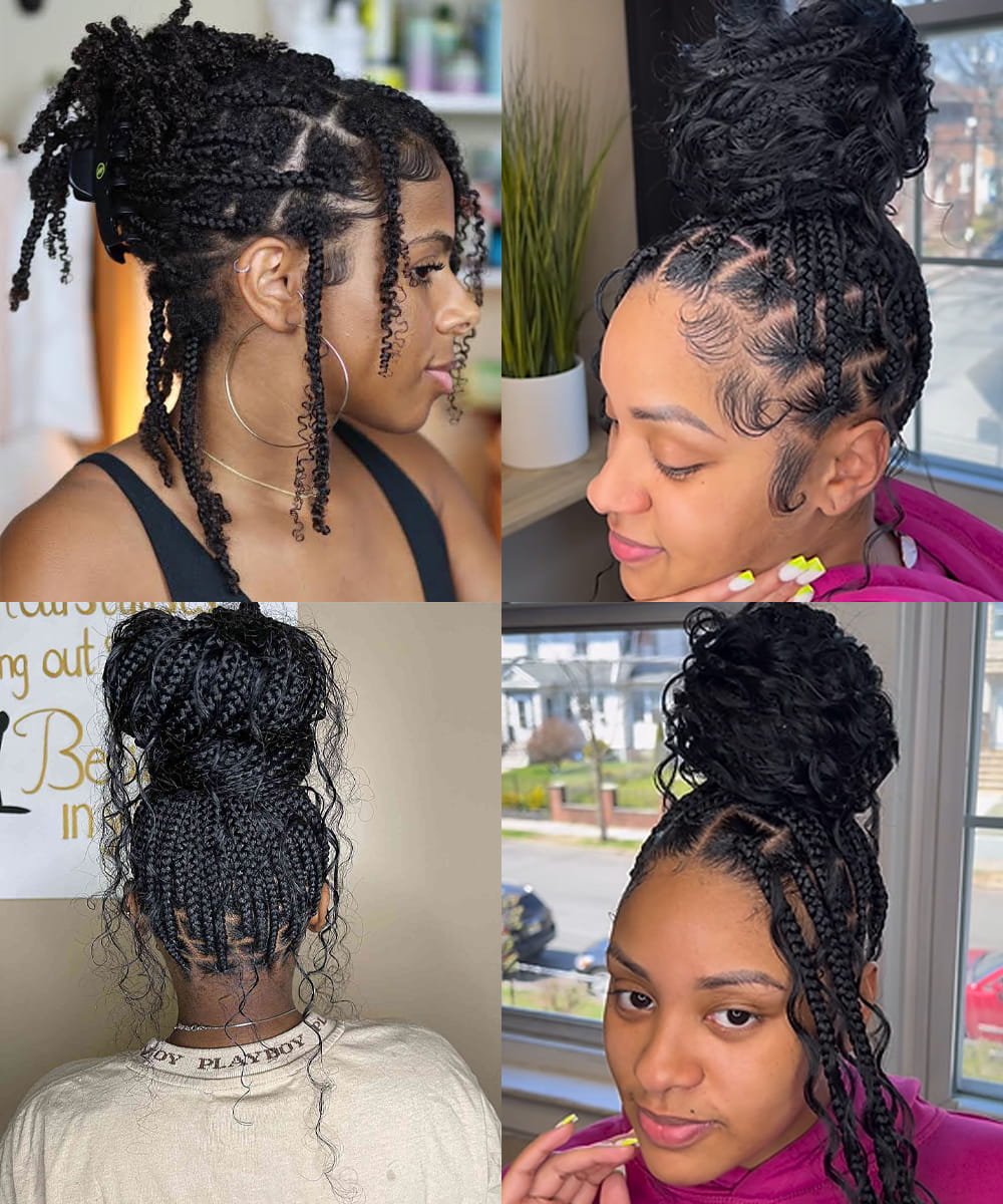Updos with Bohemian Braids