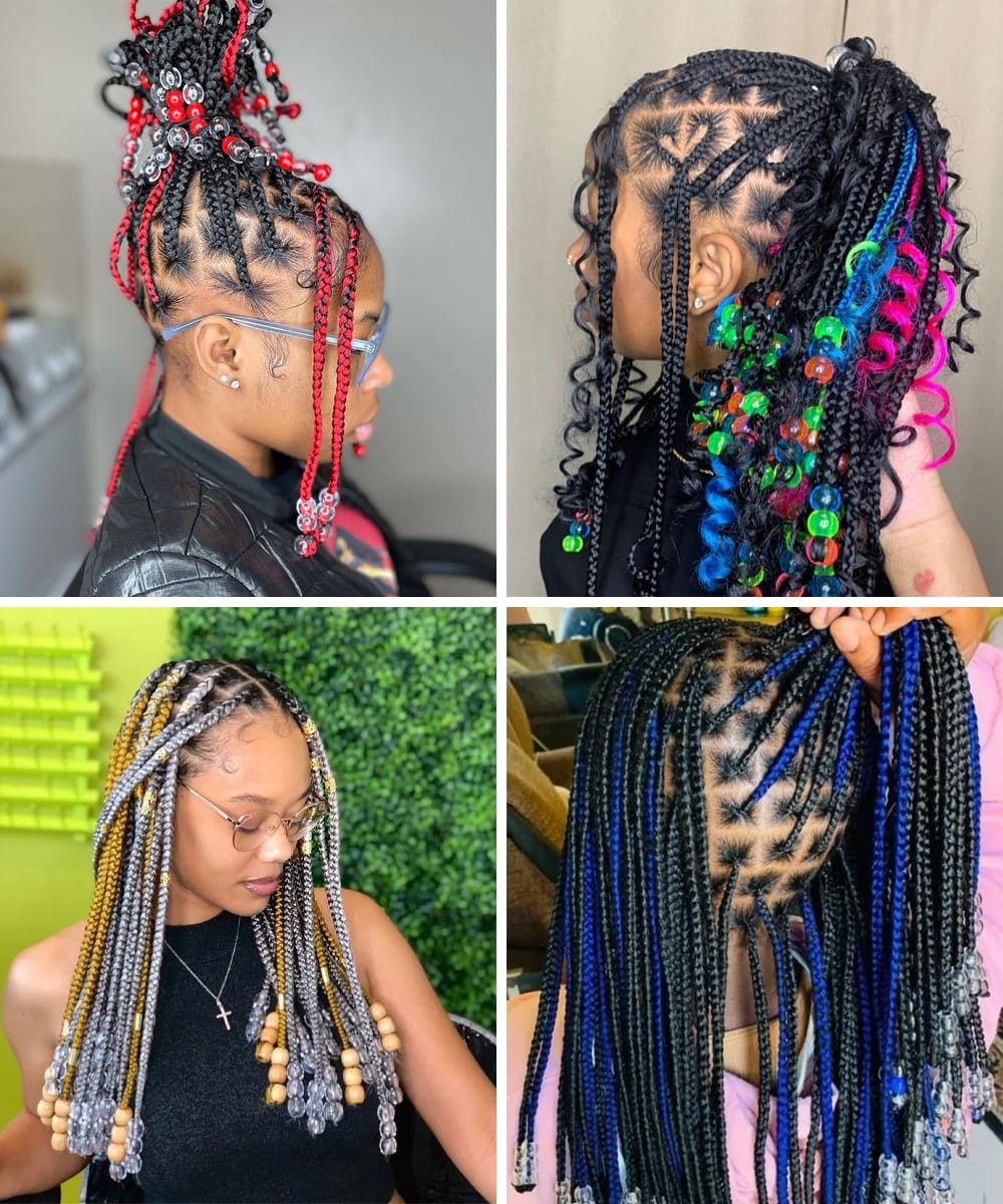 Accessorized Peek-A-Boo Braids.