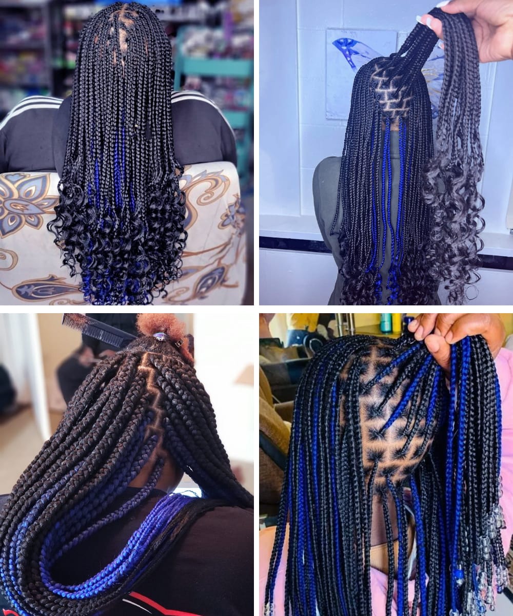 Black and Blue Braids