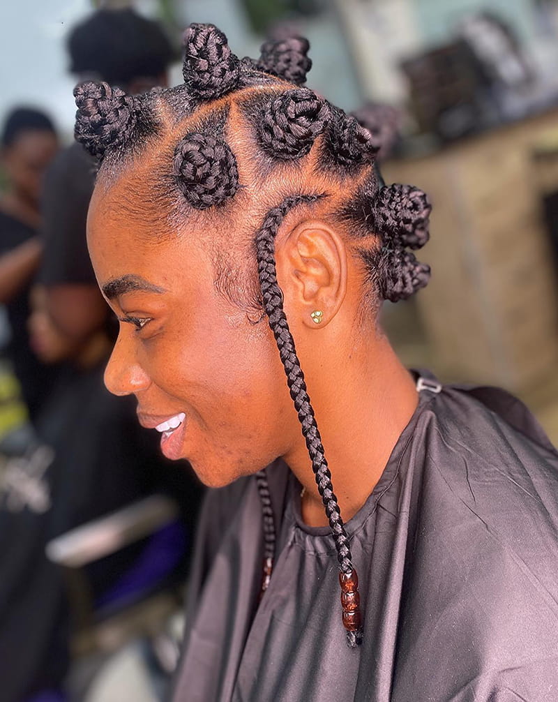 Braided Bantu Knots