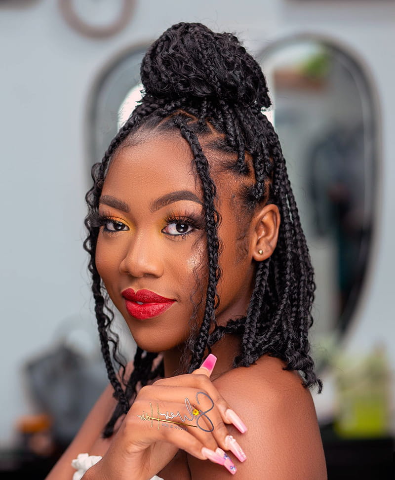 Braids that use Less Synthetic Hair