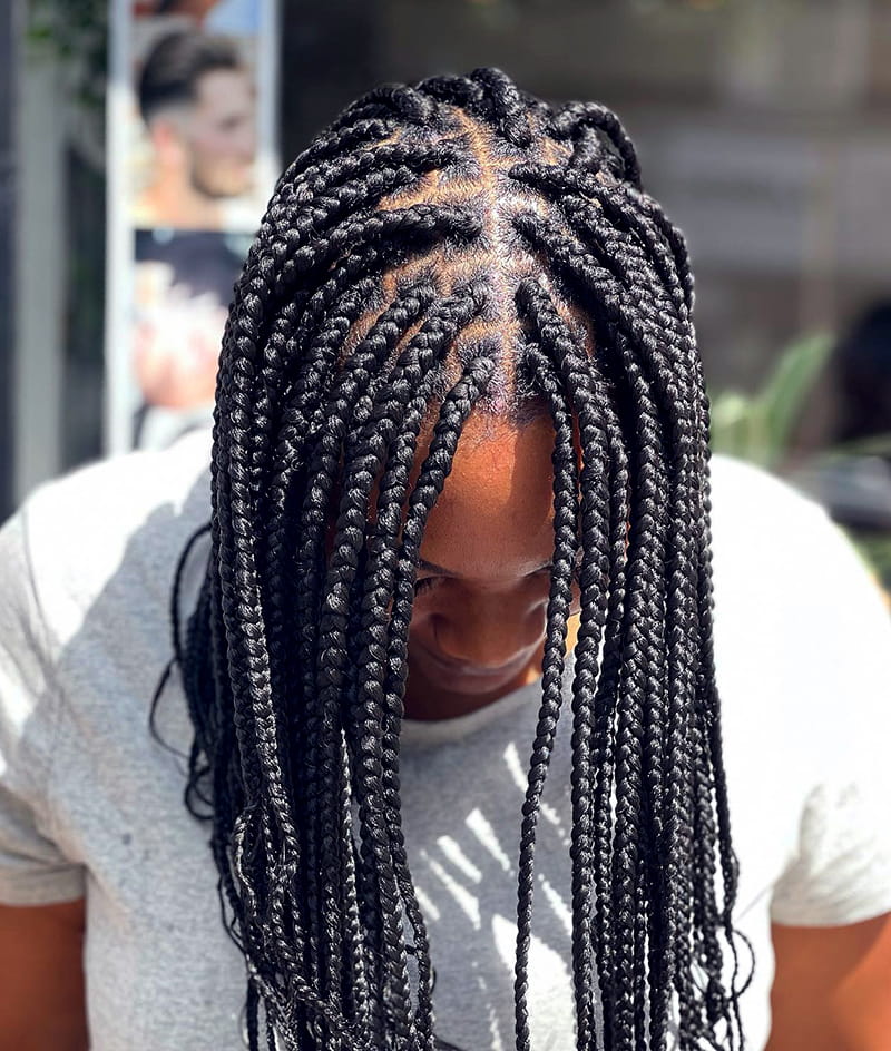 Center-Parted Braids