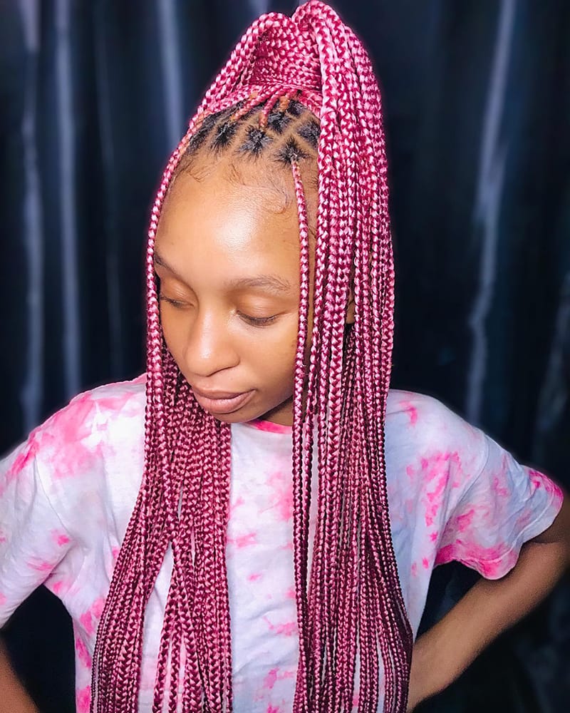 Pink Braids