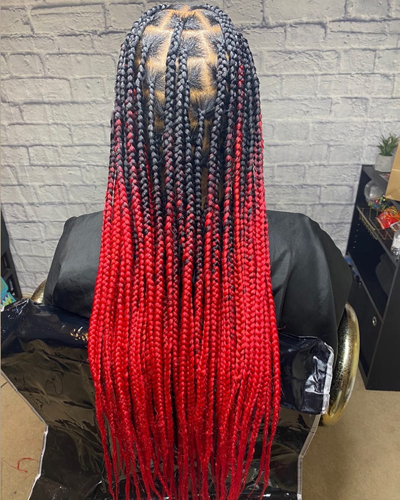 Red and Black Braids