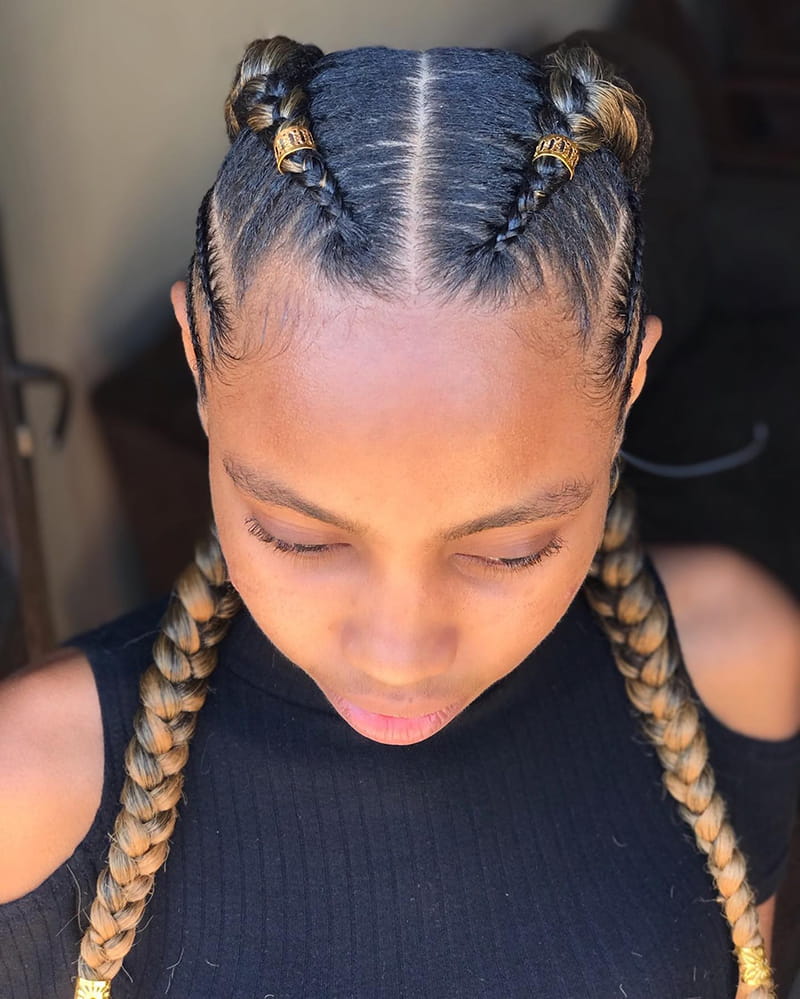 Blonde 2 Cornrow Braids