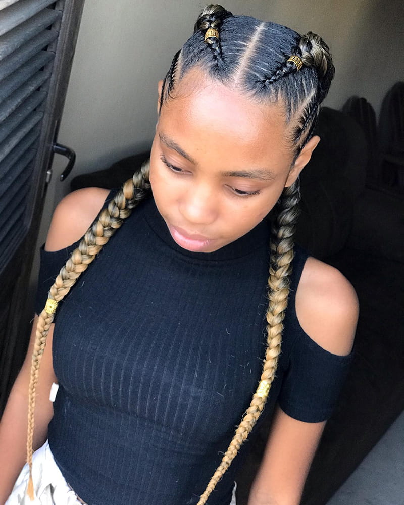 Blonde 2 Cornrow Braids