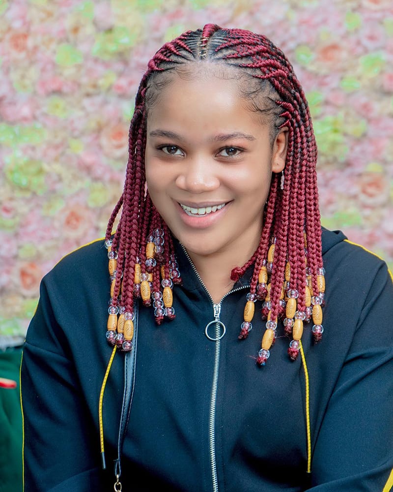 Burgundy Braids