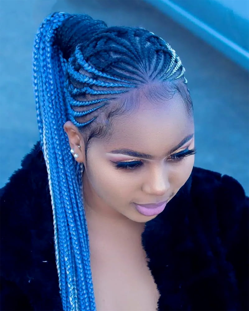 Blue Tribal Braids