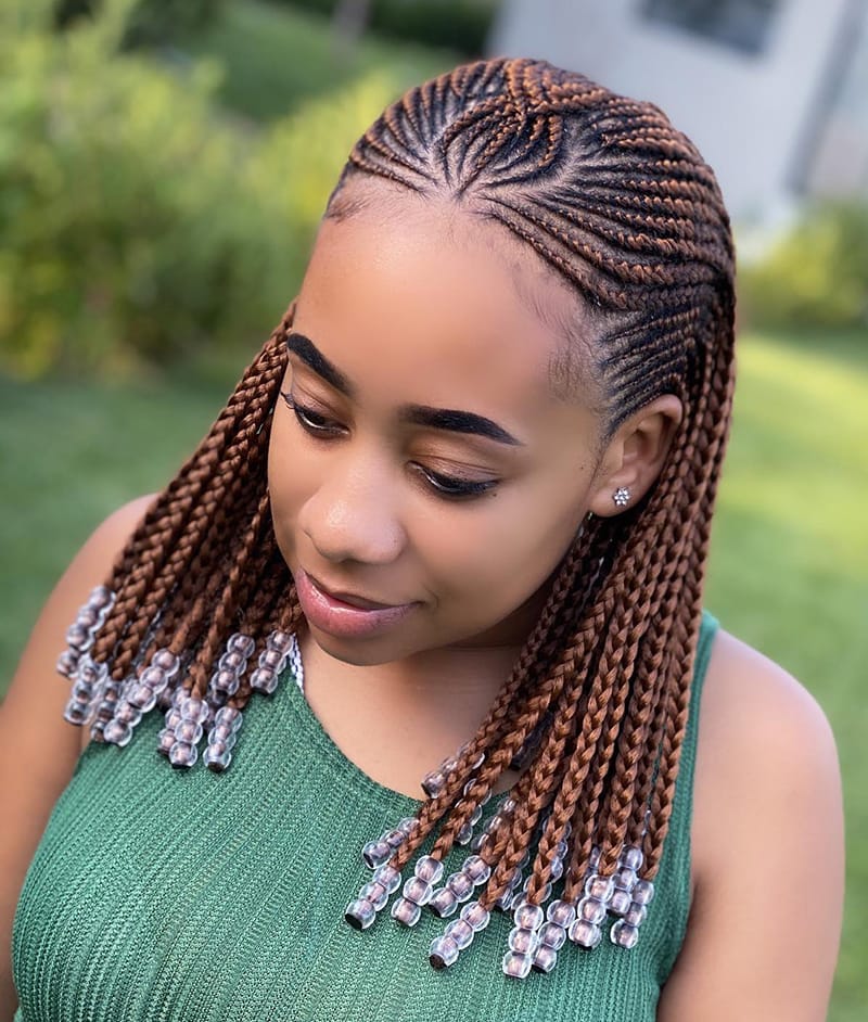 Colorful Tribal Braids with Beads