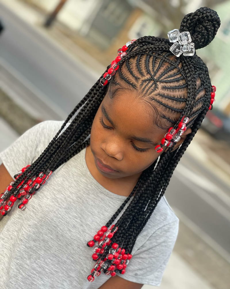 Cornrows Half Updo