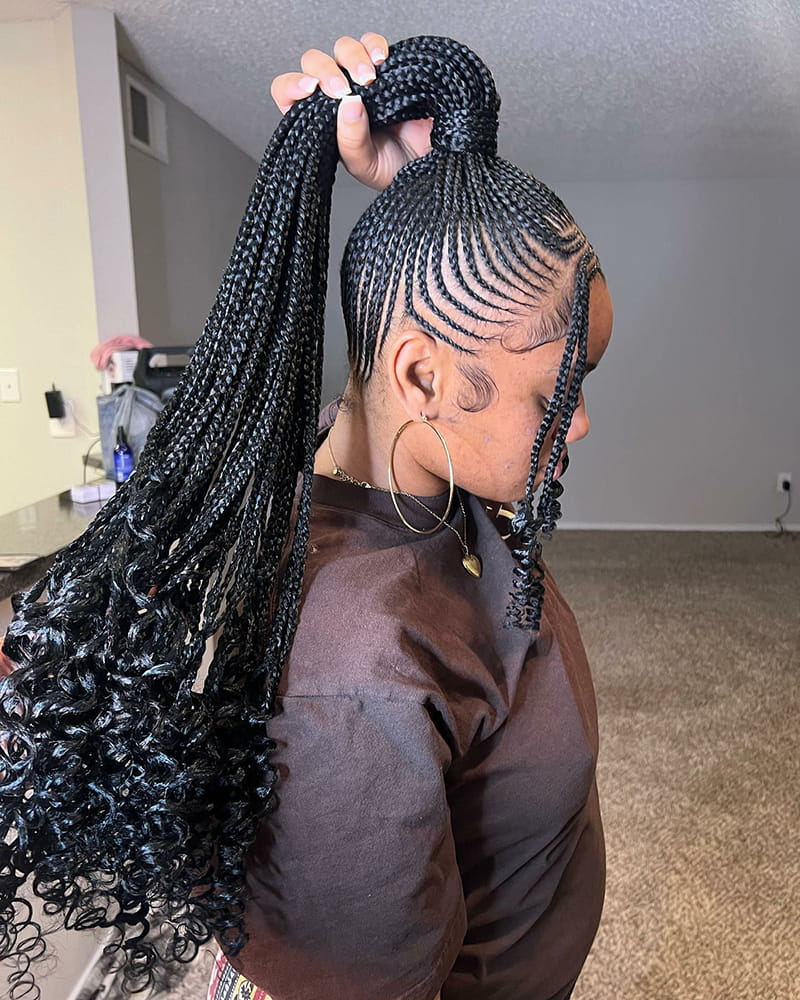 Ponytail with Curly Ends