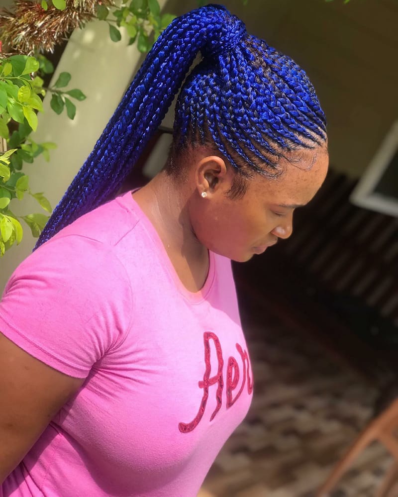 Blue Cornrows