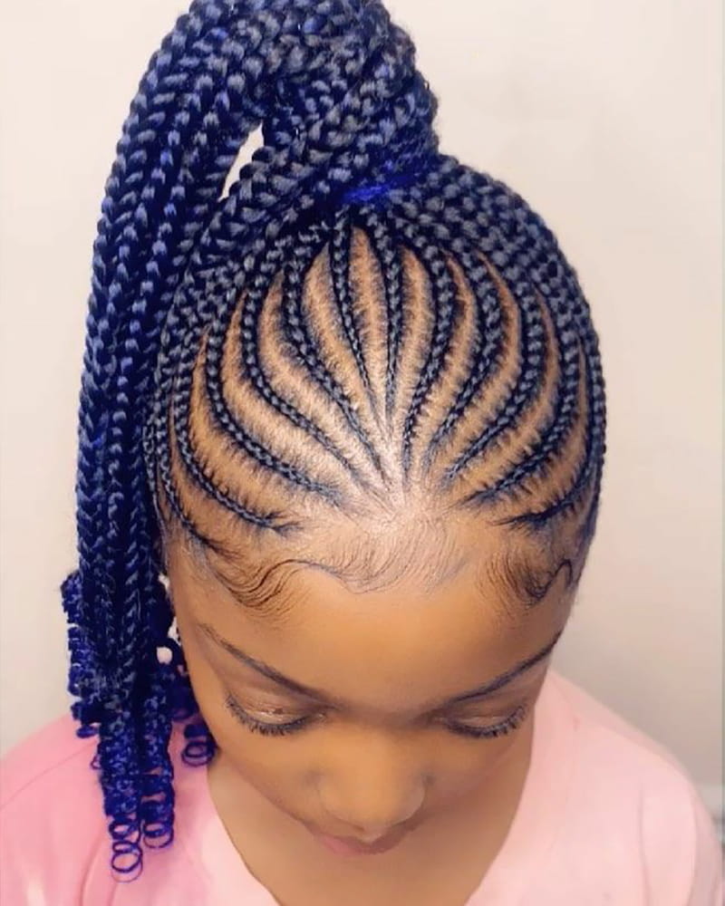 Blue Cornrows