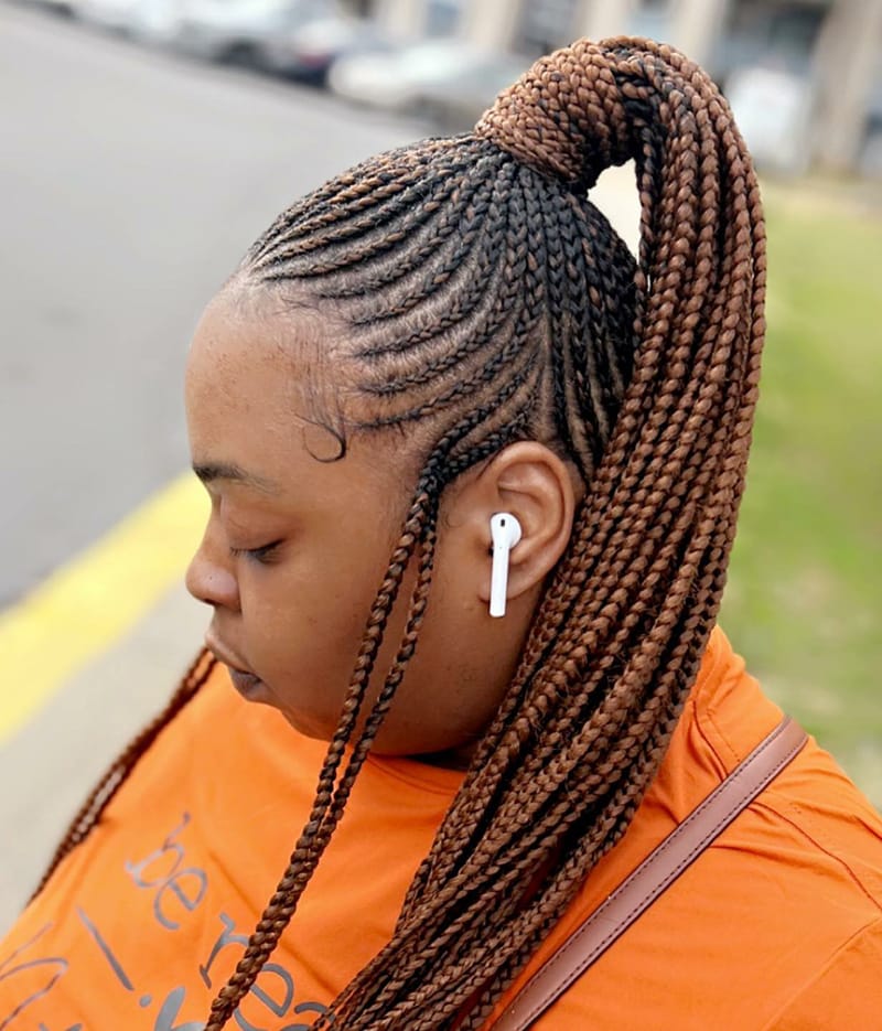 Honey Blonde Cornrow