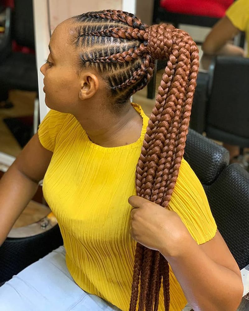 Honey Blonde Cornrow