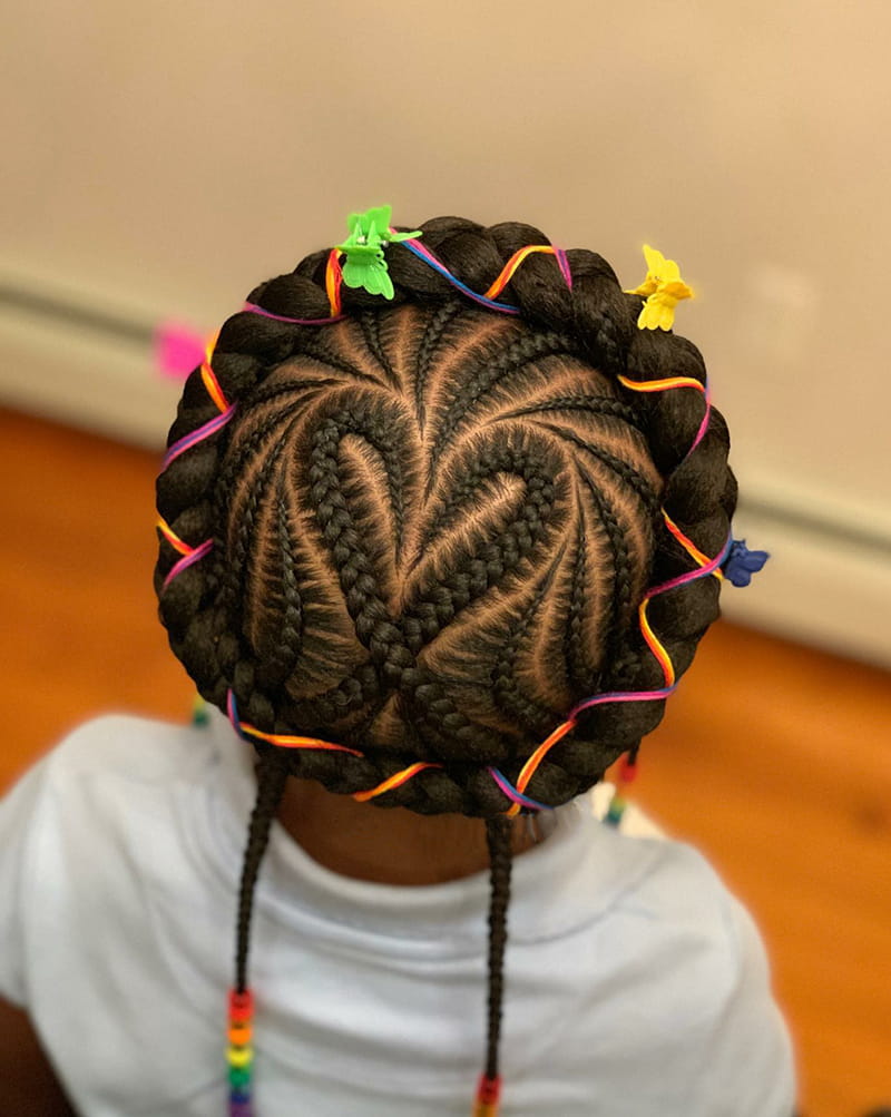 Cornrows Crown Braids