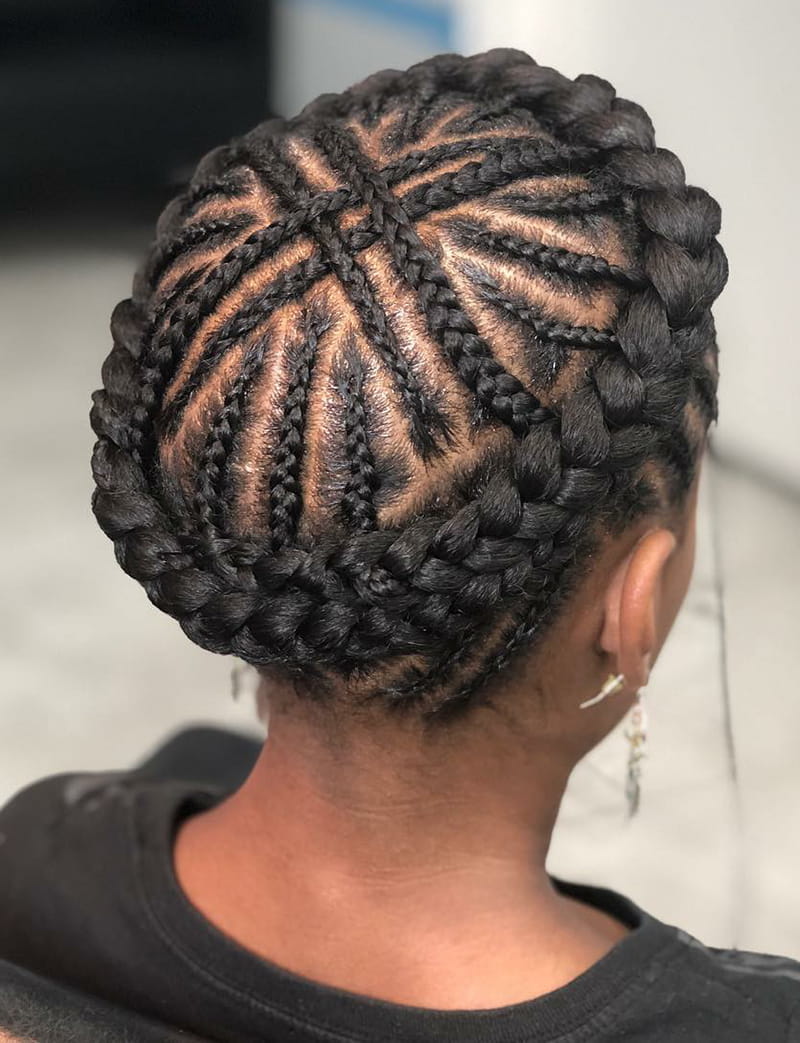 Cornrows Crown Braids